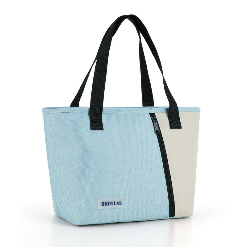 New Dopamine Large-Capacity Double-Layer Aluminum Foil Thickened Portable Picnic Bag Office Worker Insulated Lunch Bag
