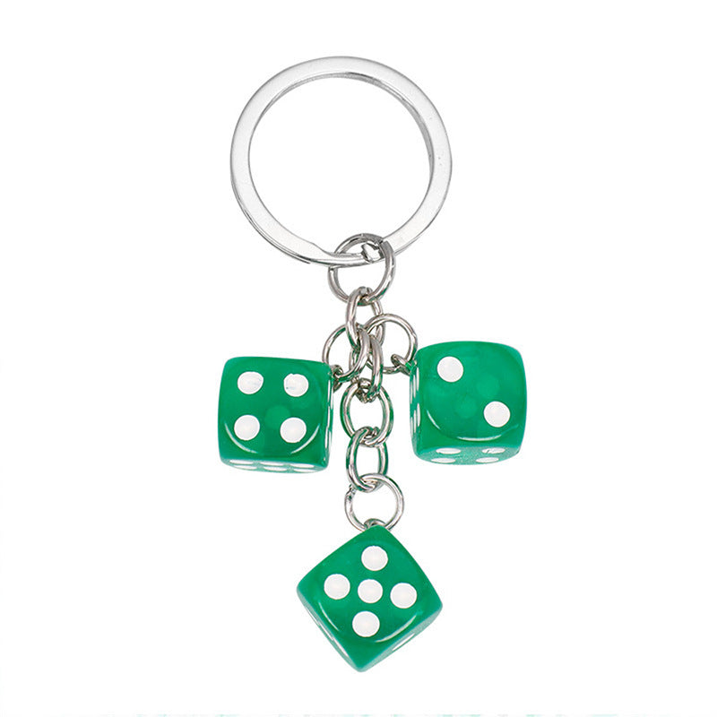 Hot-Selling Creative Plastic Dice-Shaped Keychain Pendant Bag Pants Pen Accessory Decoration DIY Parts
