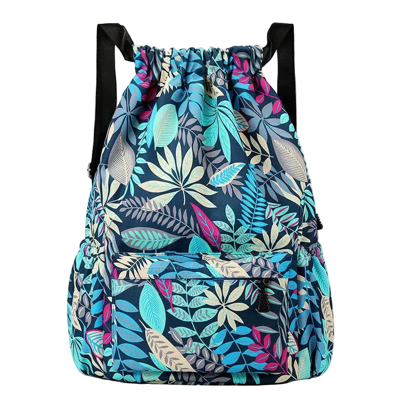 Casual Lightweight Drawstring Backpack Large Capacity Hiking Travel Bag Waterproof Bag Drawstring Pocket