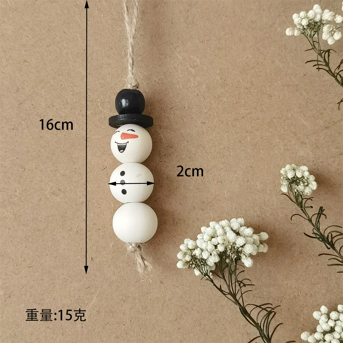 Merry Christmas Snowman Pendant Christmas Tree Decoration Hanging Ornaments Hand-woven Christmas Gifts Cross-border Foreign Trade Sources
