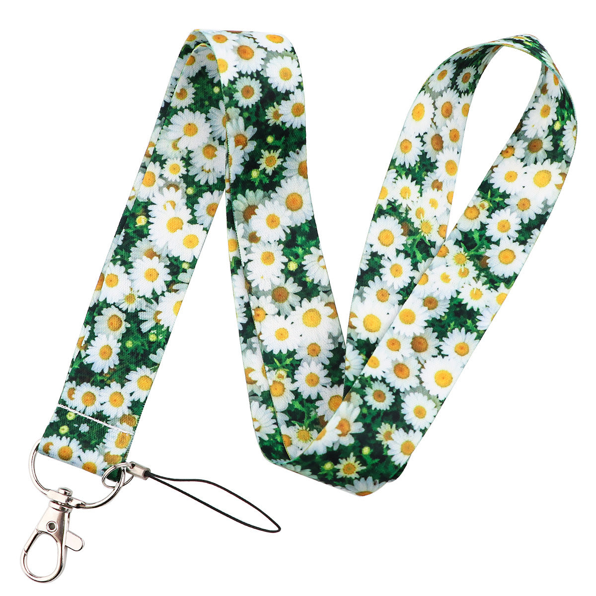 Set of 3 Pcs Sunflower Daisy Mobile Phone Lanyards /Camera Tag Hanging Neck Key Chain Campus Bus Anti-Lost Id Wristband
