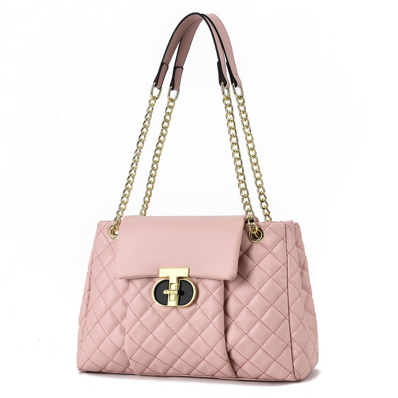 Versatile Large Fashion Casual Handbag, Stylish 2026 New Model, Quilted Chain Shoulder Bag, Cross-Border Bags