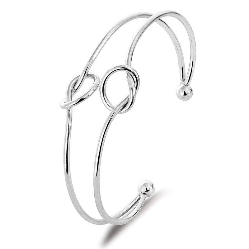 Hemasa Love Knot Bracelet Women's diy Bracelet Opening Rose Gold Hand Jewelry Bridal Tribal Kink