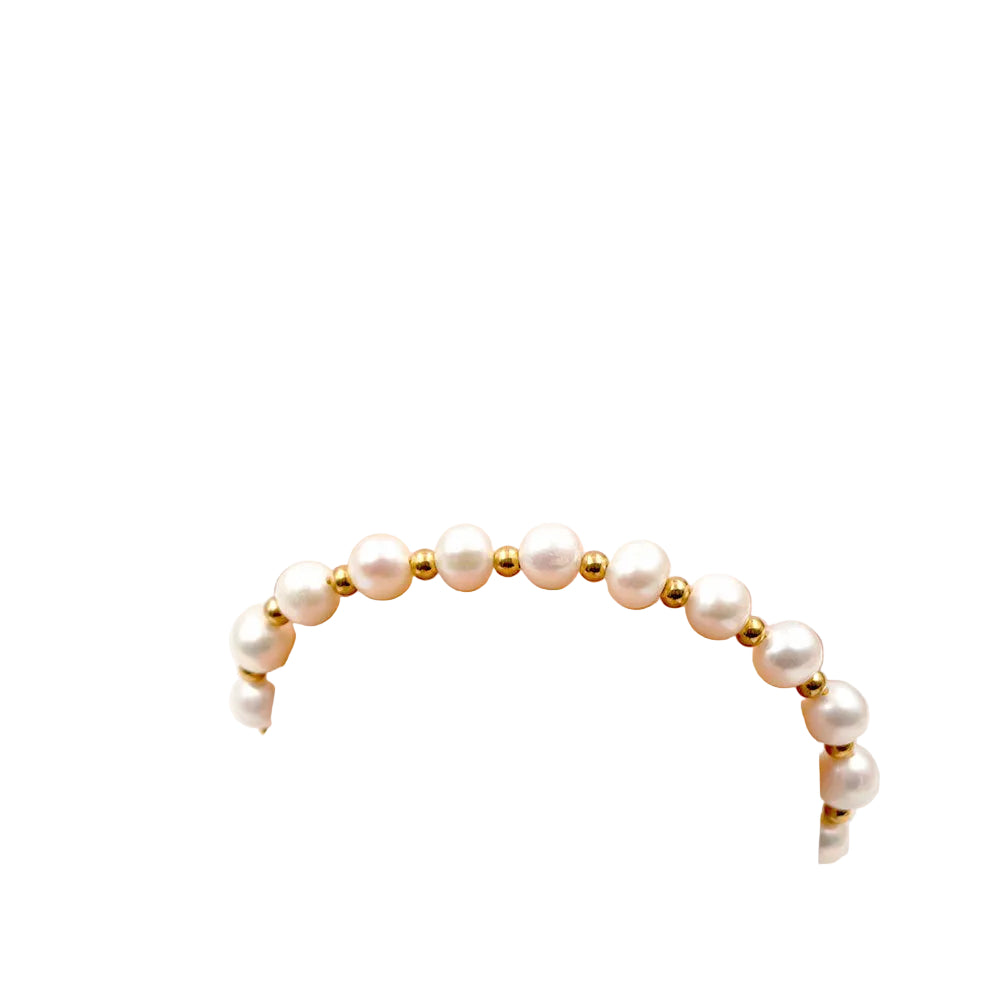 Simple Adjustable Pearl Colorful Jade Bracelet Spring and Summer Hand Jewelry Freshwater Pearl Hand Jewelry