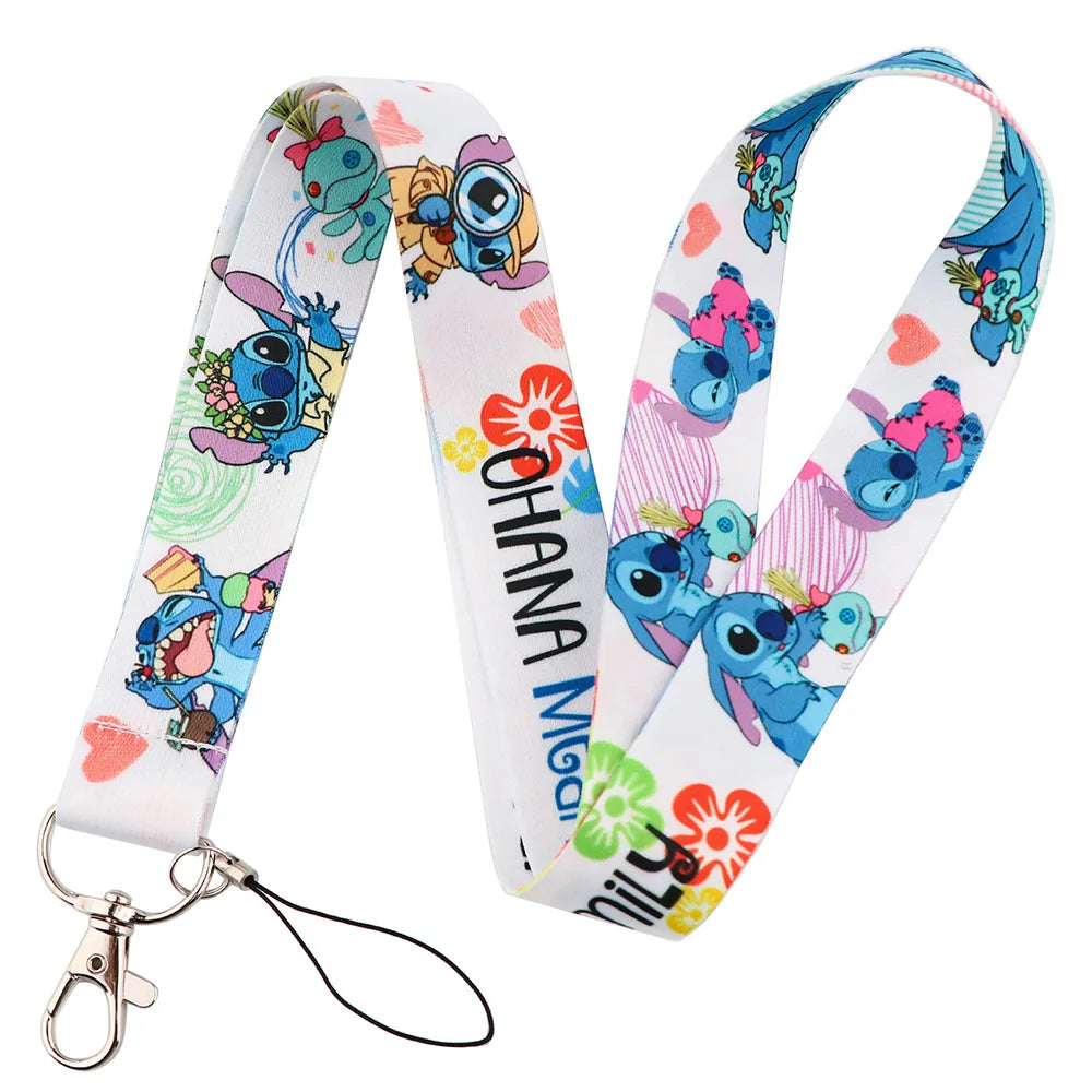 Stitch Lanyard Adjustable Long Mobile Phone Lanyard Anime Neck Straps Accessories Lanyard Hanging Ornaments Charm Anti-lost Lany