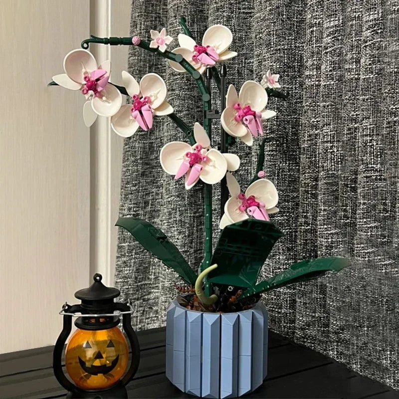 608pcs Bouquet Orchid Building Blocks Set Assembled Building Blocks Toy Giving Gifts Girlfriends 10311