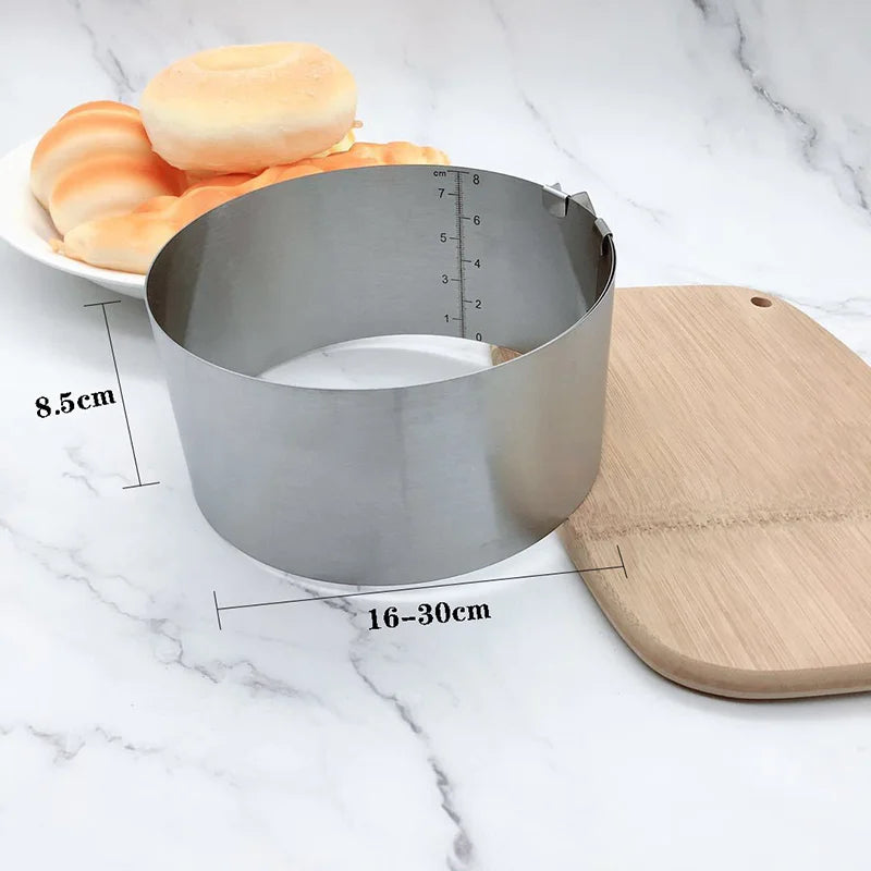 Hemasa Adjustable Mousse Ring & Cake Collar Surround Film Lining Ring Molds