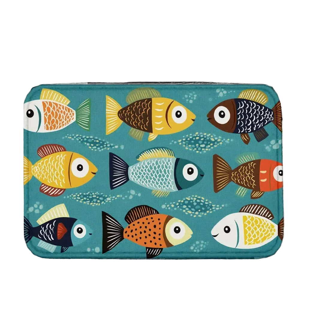Tejesa Fish Swimming Pattern Carpet /Soft Floor Mat Doormat /Kitchen Rug Soft Living Room Carpet Rug For Bedroom Home Decor