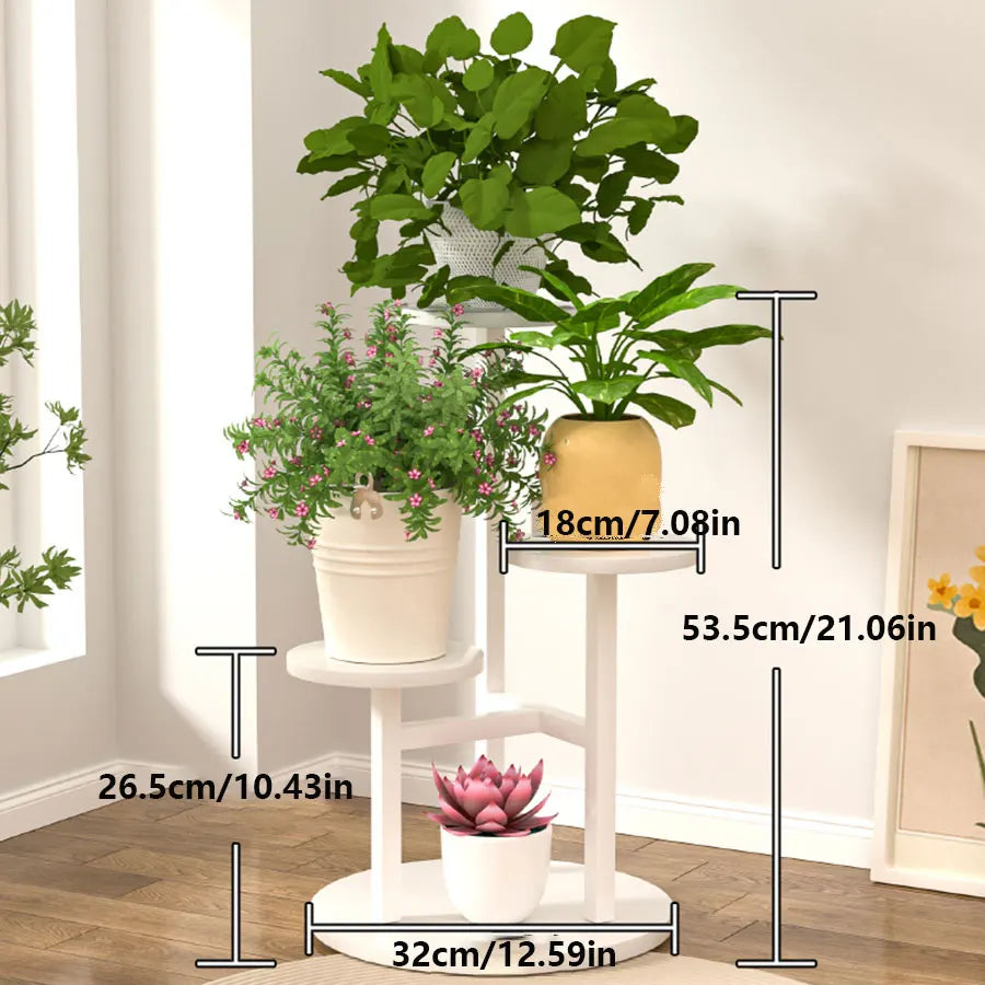 Plant Stand And Flower Stand Multiple Wooden Shelf Stand For Flowers Indoor Outdoor Pot Shelf Display Stand Support For Plants