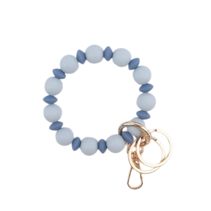 Hemasa Silicone Beads Key Chains Wristlet Keyring Women /Car Bag Pendant Key Chains