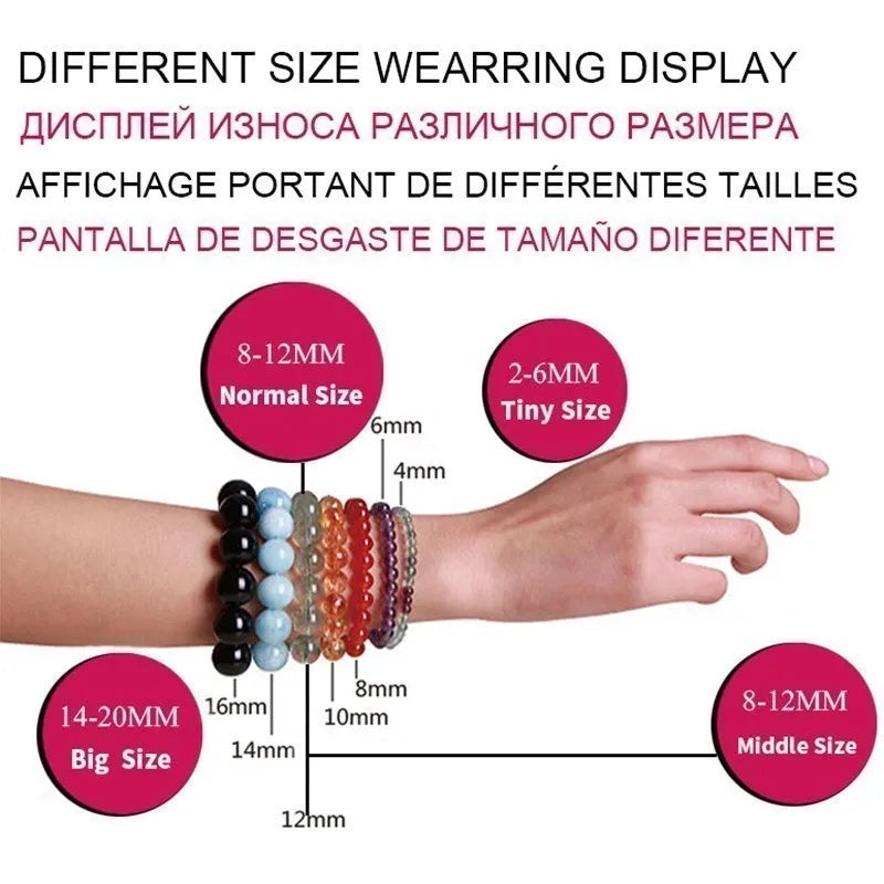 Ntural Black Shine Terahertz Round Beads Stone Beads Bracelet Women in 6/8/10mm