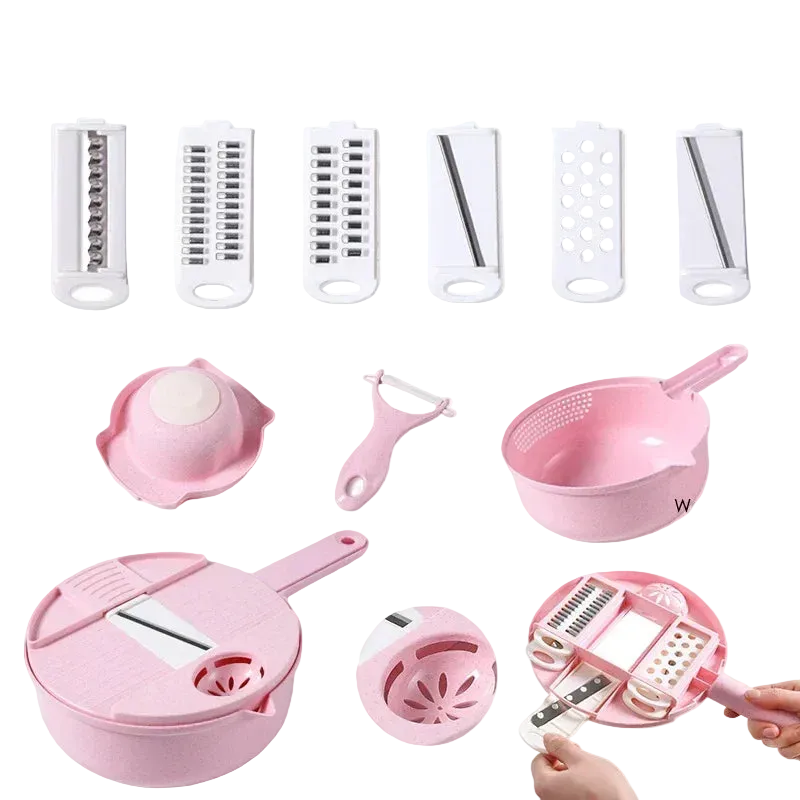Tejesa 12 Functions Vegetable Chopper/ Carrots Potatoes Grater Vegetable Cutter /Slicer Potato Peeler /Manual Garlic Onion Chopper