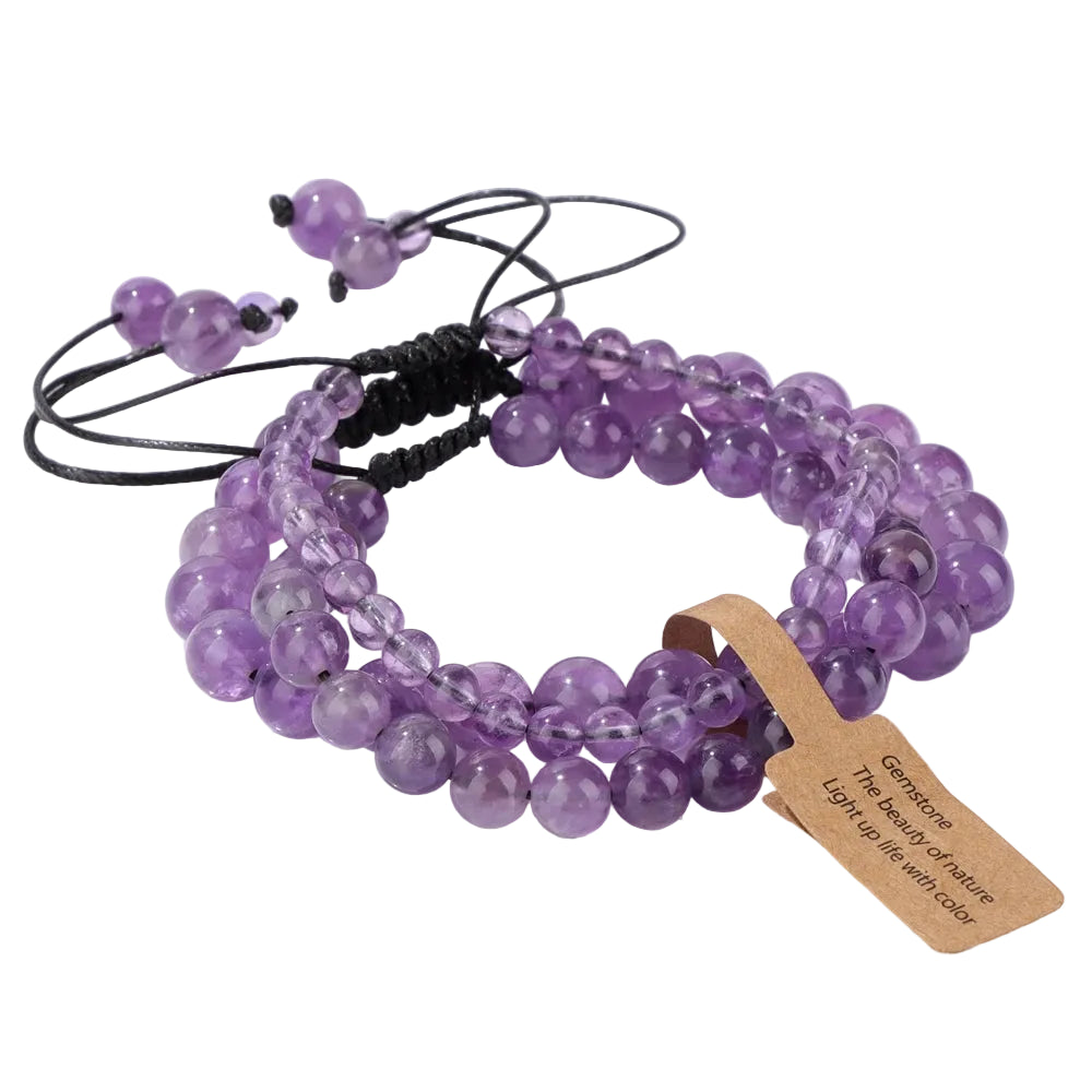 Tejesa 3pcs Amazonite Bracelets for Women Men 4/6/8mm Beads Braided Bracelet Handmade Adjustable Wristbands Jewelry
