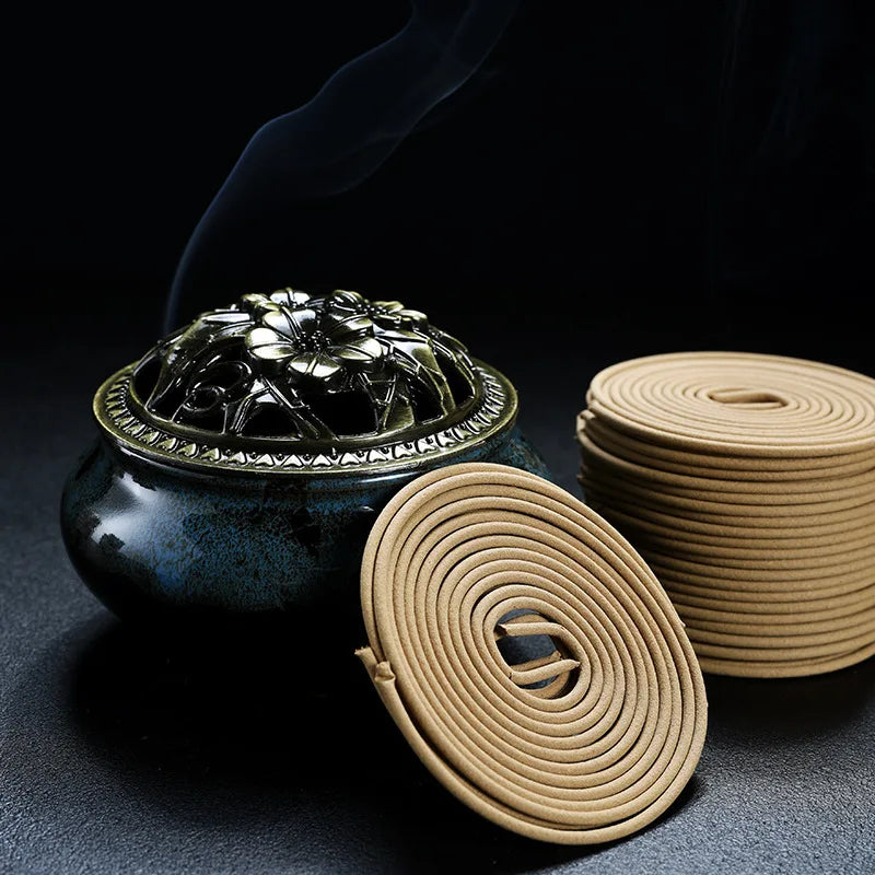 48pcs/box Natural Coil Incense Aromatherapy Fragrance Indoors Mosquito repellent Indian Buddhist Sandalwood Incense