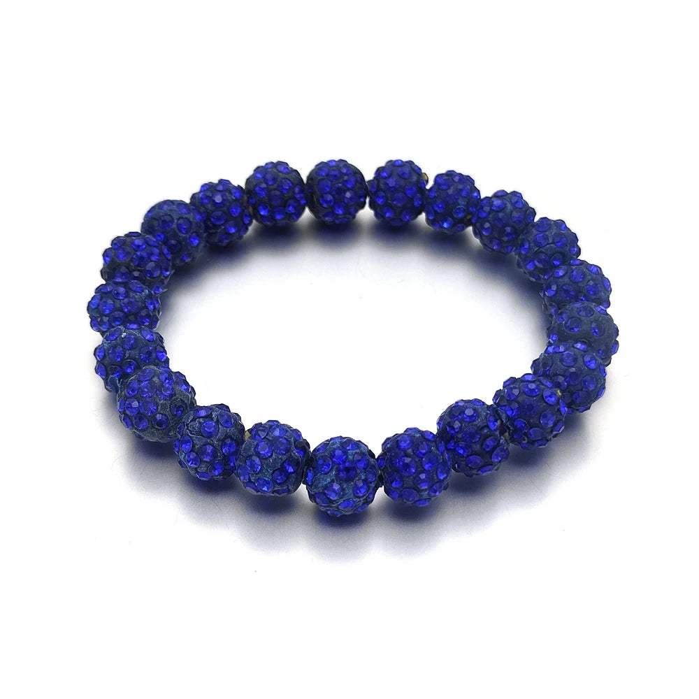 Hemasa pave disco ball beads stretchable bracelets / Bangle For Women Gift