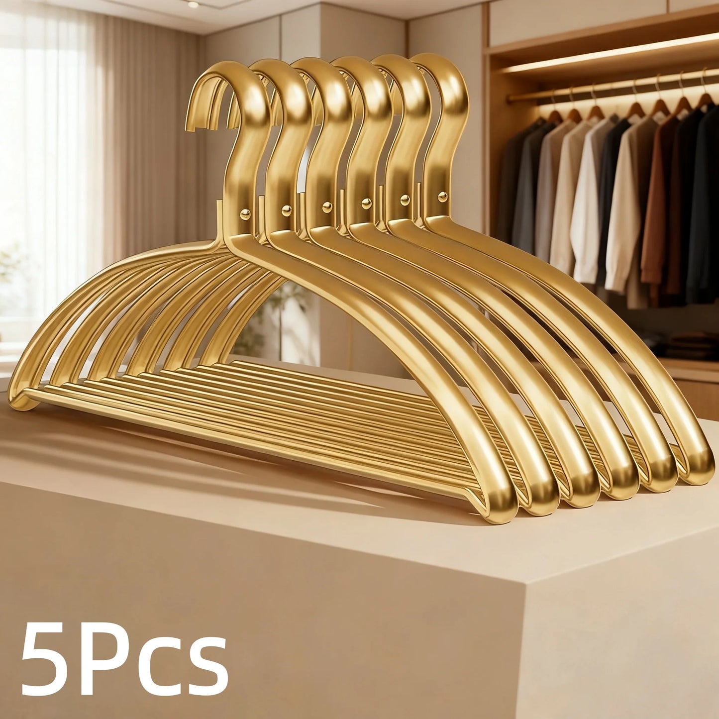 Tejesa Clothes Hangers Metal Smooth Surface Shirt Dress Hanger/Coat Hangers/Gold Aluminum Suit Hangers