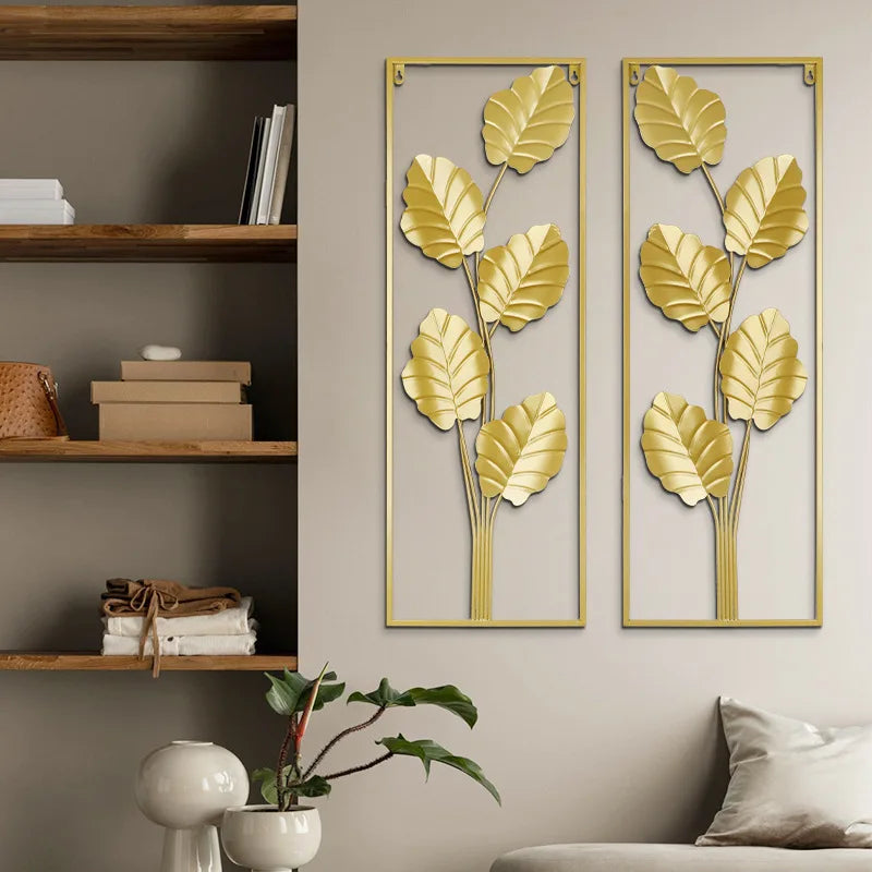 Hemasa 2Pcs Background Hang Decors Porch Pendant Modern Nordic Metal Home Decor