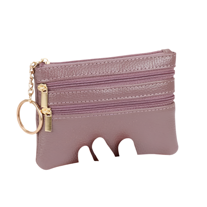 Hemasa Women Wallet Clutch Three Zip Female Short Small Coin Purse / Soft Mini Card Holder Wallet Money Bag