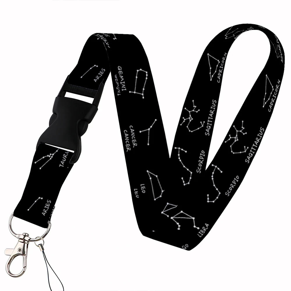 Tejesa Starlit sky Lanyard Keys Chain Badge Holder ID Credit Card Pass Hang Rope Lariat Mobile Phone Charm