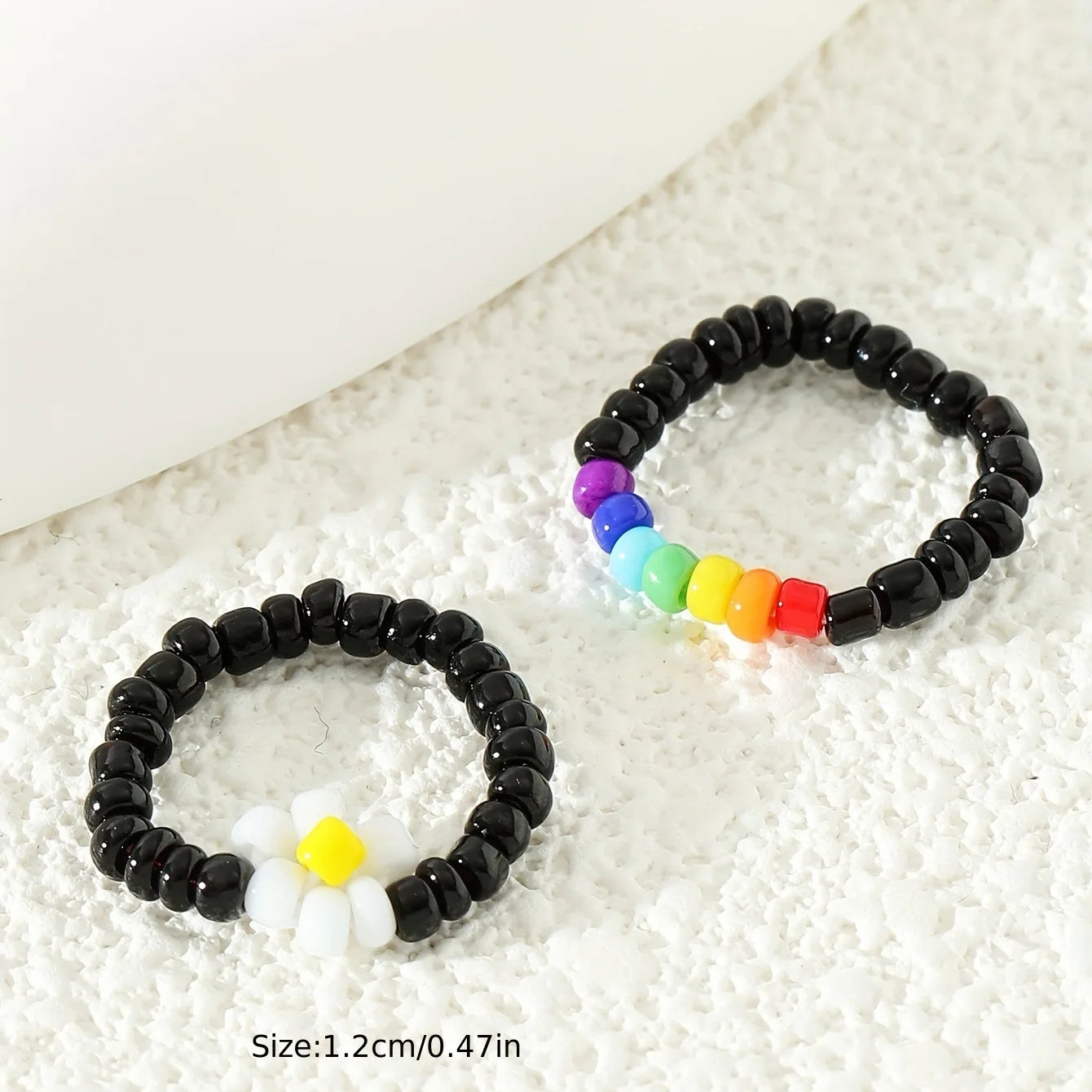 New style footwork Boho Beach Foot Ring Rainbow color Rice beads small flower foot ring set for women