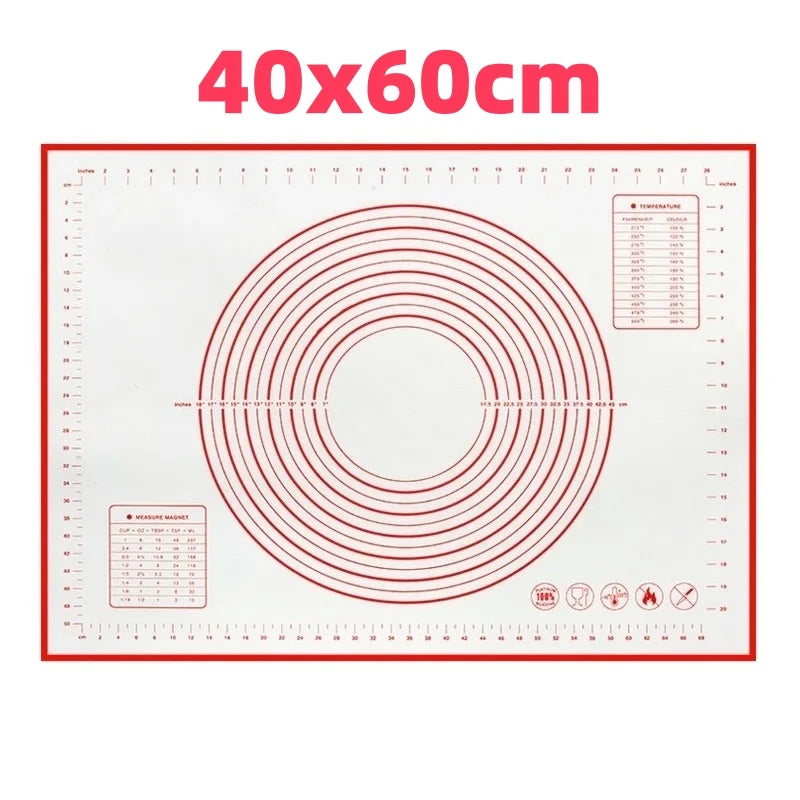 Hemasa Silicone Baking Mat Kneading Pad Dough Mat Pizza Cake Dough Maker Kitchen Cooking Grill Non-Stick Gadgets Bakeware Pastry Mat