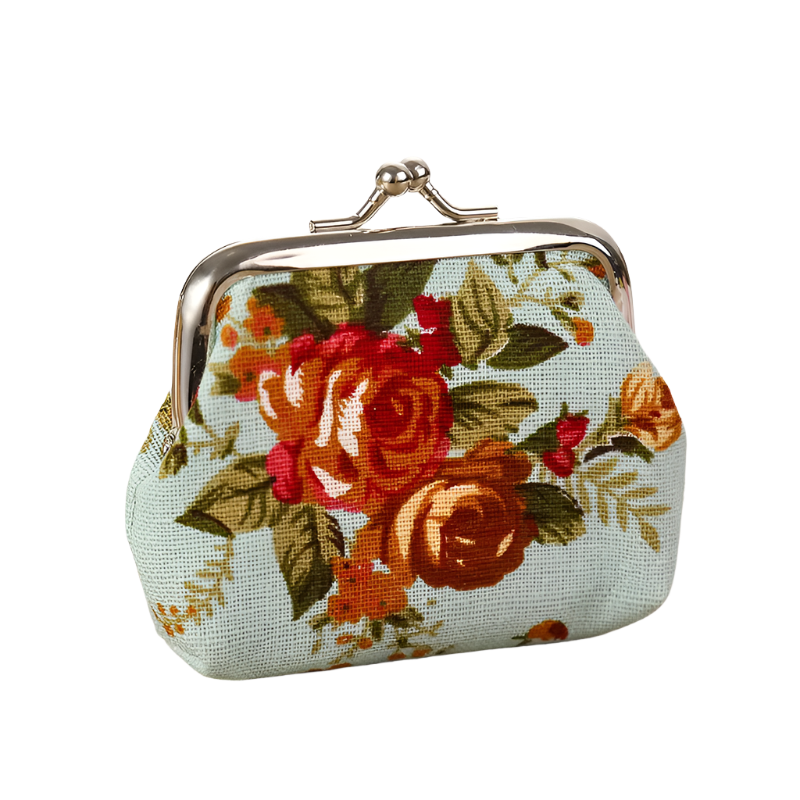12 PCS Fashion Cotton Rose Coin Purse Cute Lovely Women Small Change Money Bags Key Holder Case Wallet Mini Pouch Souvenir