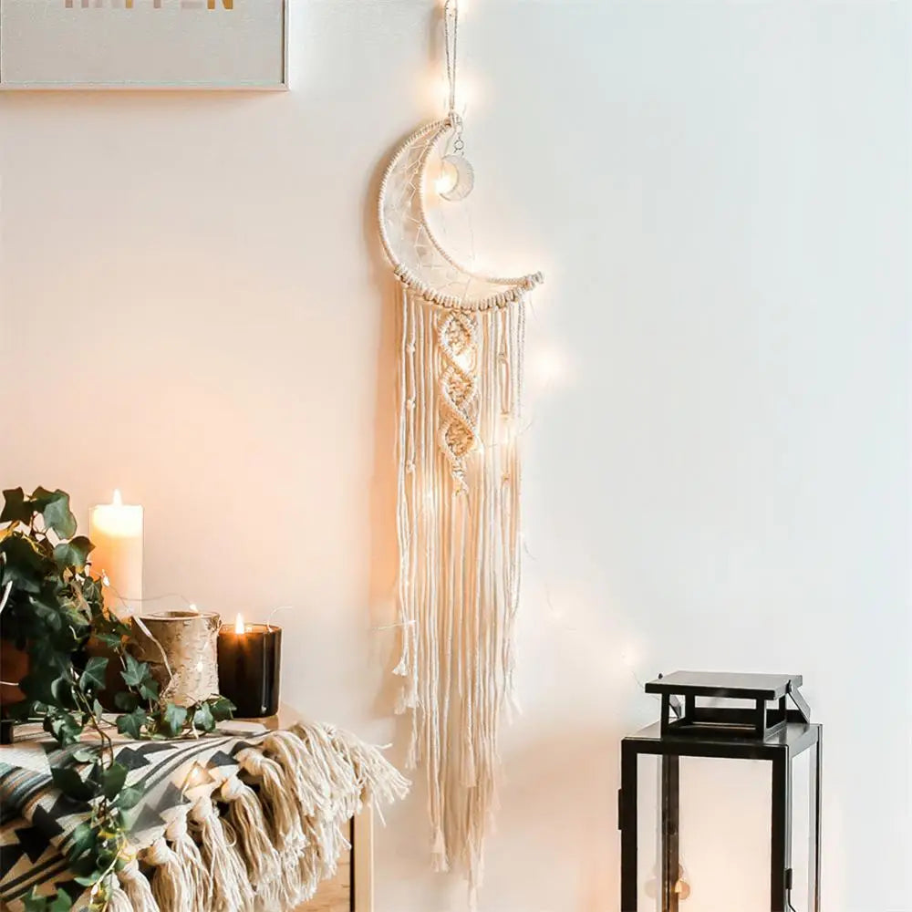 Nordic Star Moon Macrame Wall hangings Boho Decor Home Garden Aaccessories Wall Tapestry Macrame Ramadan Decoration Gifts