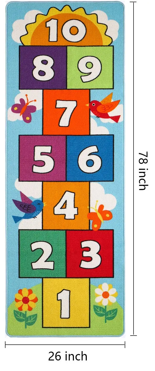 Tejesa Hopscotch Digital Game Carpet /Rug / Live Room Game Carpet Children's Game Mat Yoga Mat Коврик Rug For Bedroom