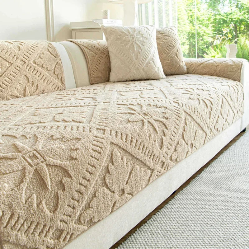 1PC Plush Sofa Covers for Living Room Winter Warm Universal Couch Mat French Style Non-slip Sofa Seat Pad Home Decor 방석쿠션