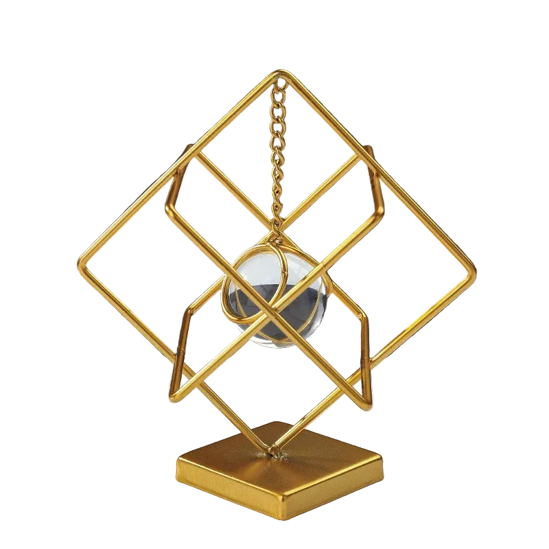 Hemasa Metal Crystal Ball Pendant Ornament for Living Room/ Office Desktop Decoration