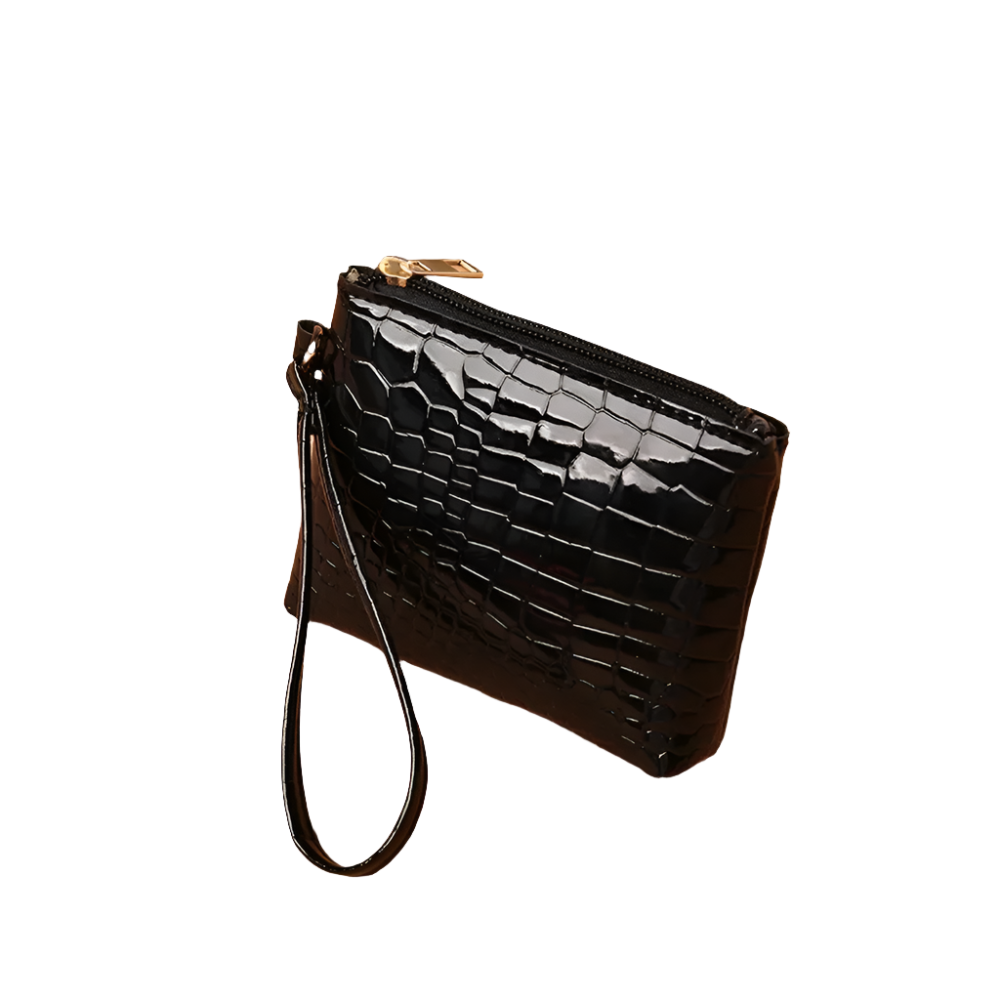 New Mini Women's Wallet Crocodile Pattern Short Zipper Wrist Small Coin Bag Fashion Pu Leather Ladies Card Holder Coin Purse