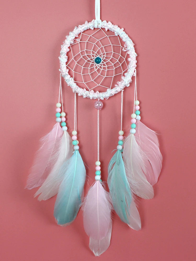 Hemasa Dream Catcher Handmade Wind Chime Car Pendant Garden Outdoor Hanging Ornaments Creative Birthday Gift Bedroom Home Decoration