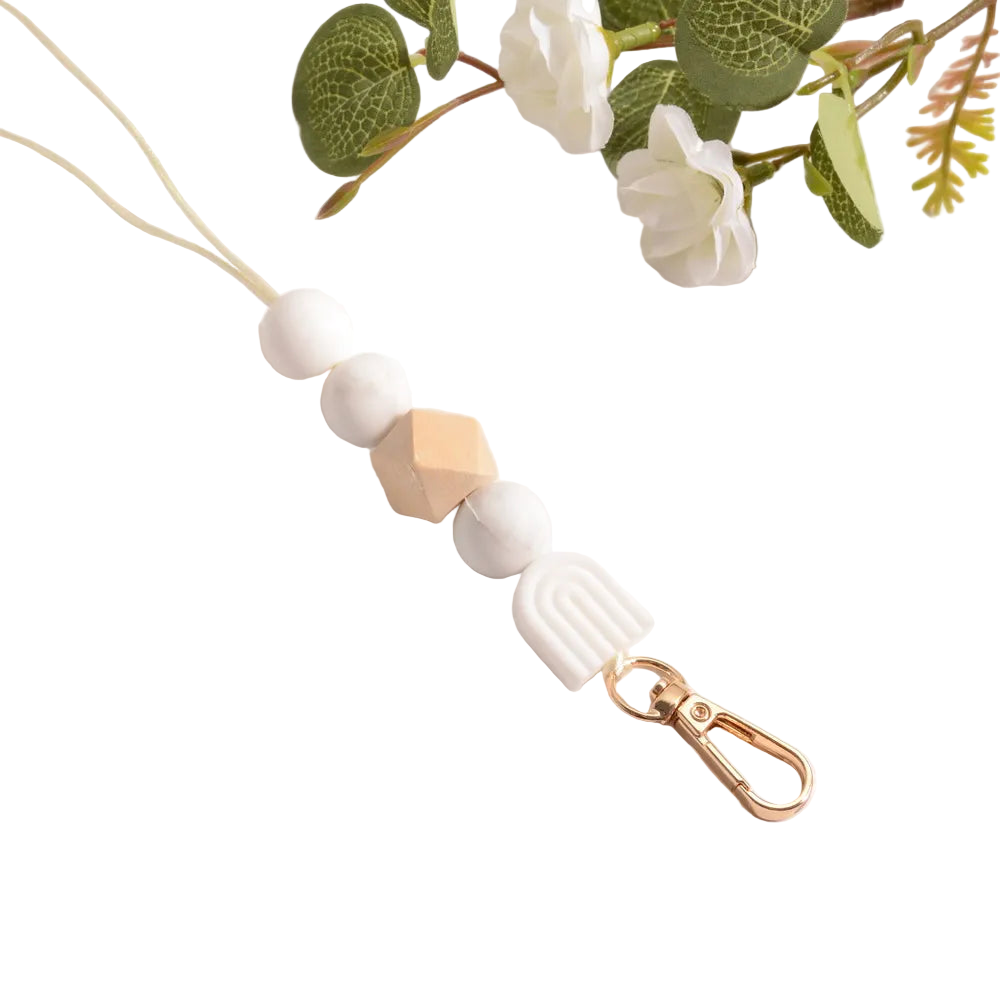 Hemasa Rainbow Silicone Beads Keychain/ Necklace /Lanyard