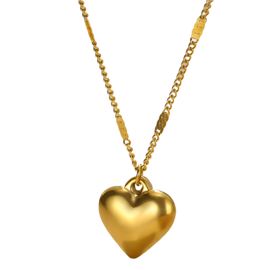 Hemasa Stainless Steel  Heart Pendant Collar Chain Fashion Exquisite Necklace For Women Jewelry Banquet Gifts