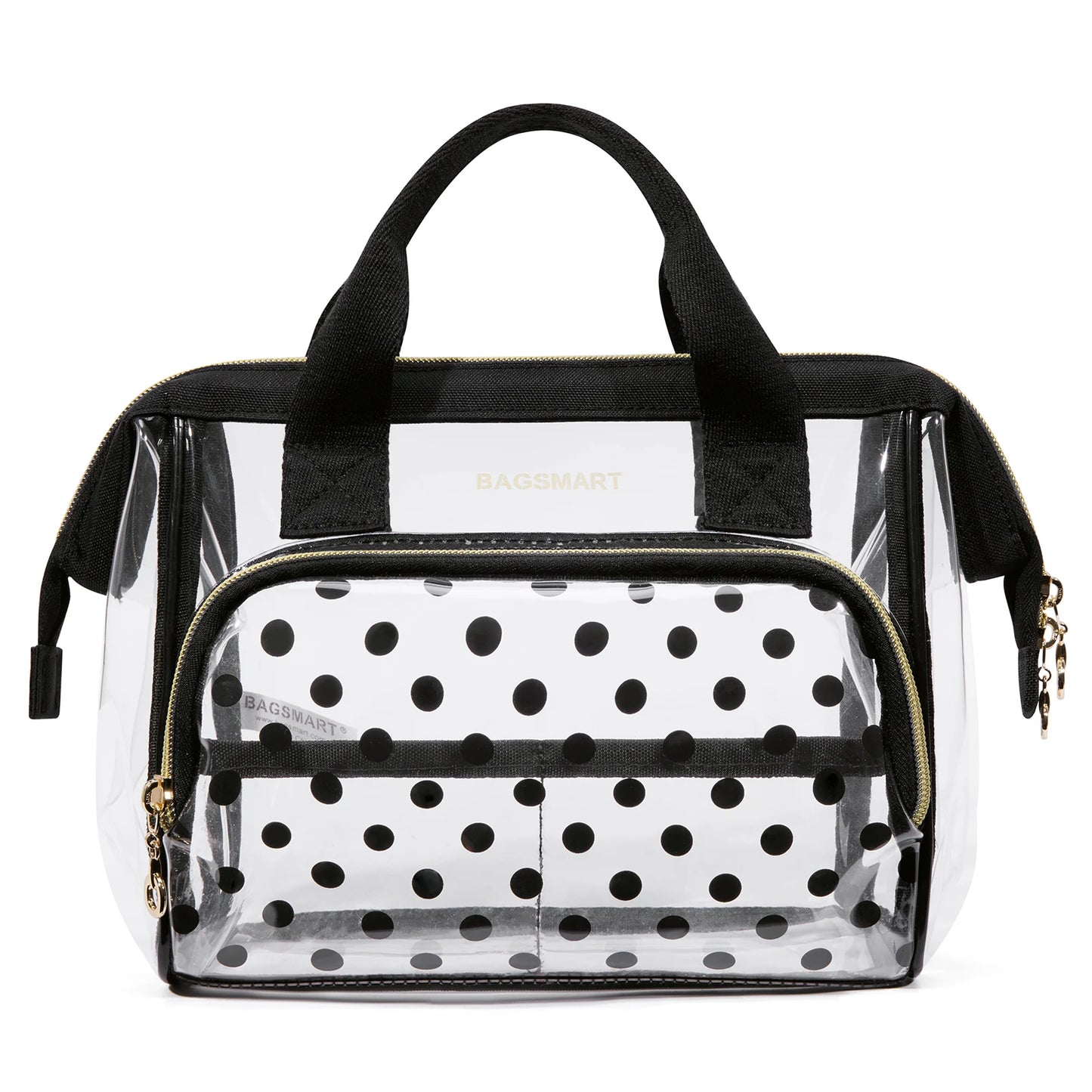 Hemasa Cosmetic Bag with Wide-open and Carry Handle Toiletries Travel Organizer Case for Women