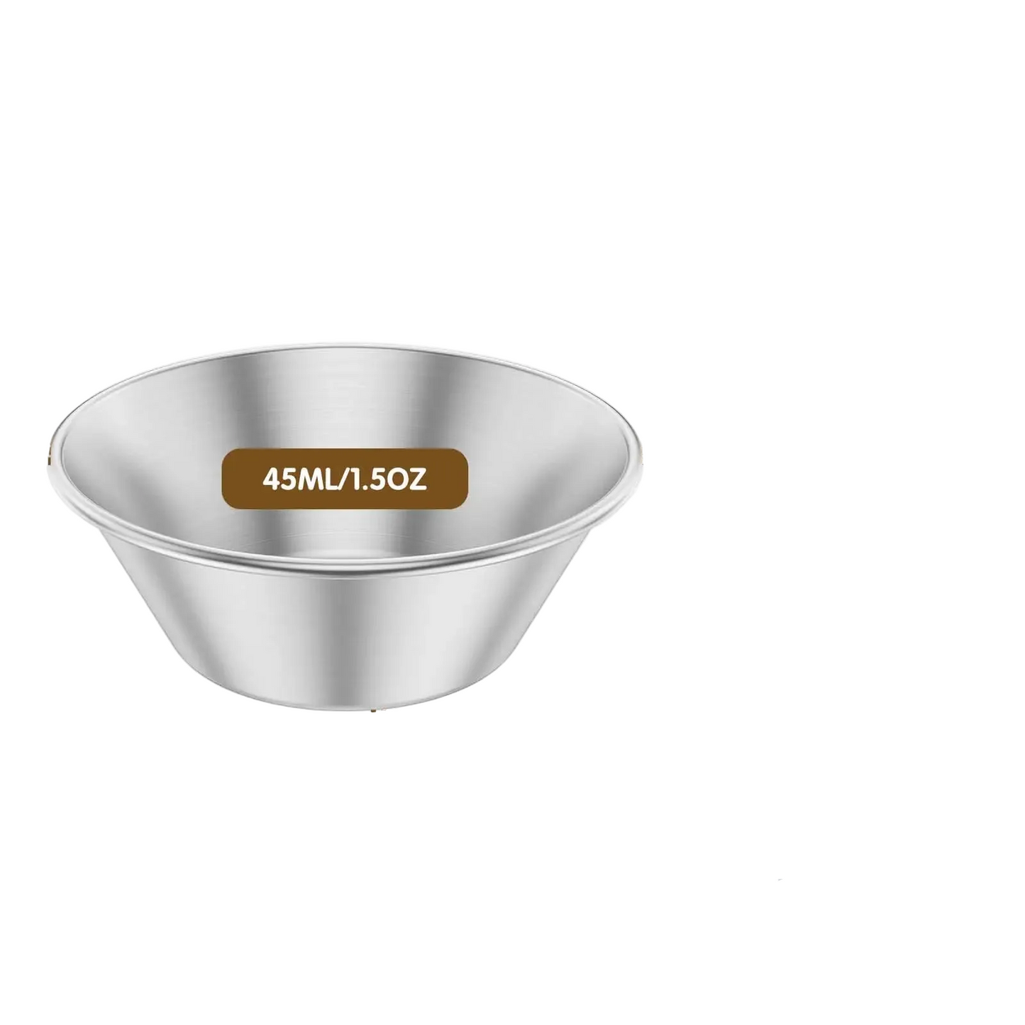 Tejesa 20/12Pcs Sauce Dipping Cup Stainless Steel Condiment Sauce Cup Reusa 1.5oz Mini Sauce Dish Dipping Bowl Salad Dressing Container