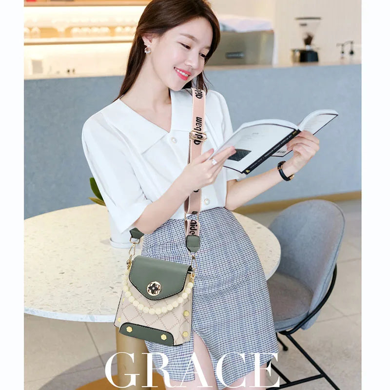 Woman shoulder bag Mobile phone bag Handbag for Women Crossbody bag PU Portable bucket bag ladies messenger bags