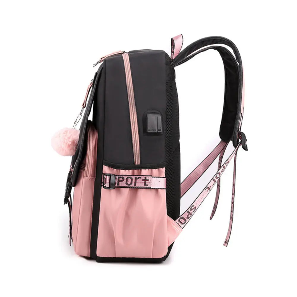 stray-y Kids Women School Bags for Teenage Girls Usb Charge Laptop Backpack Casual Travel Backpack
