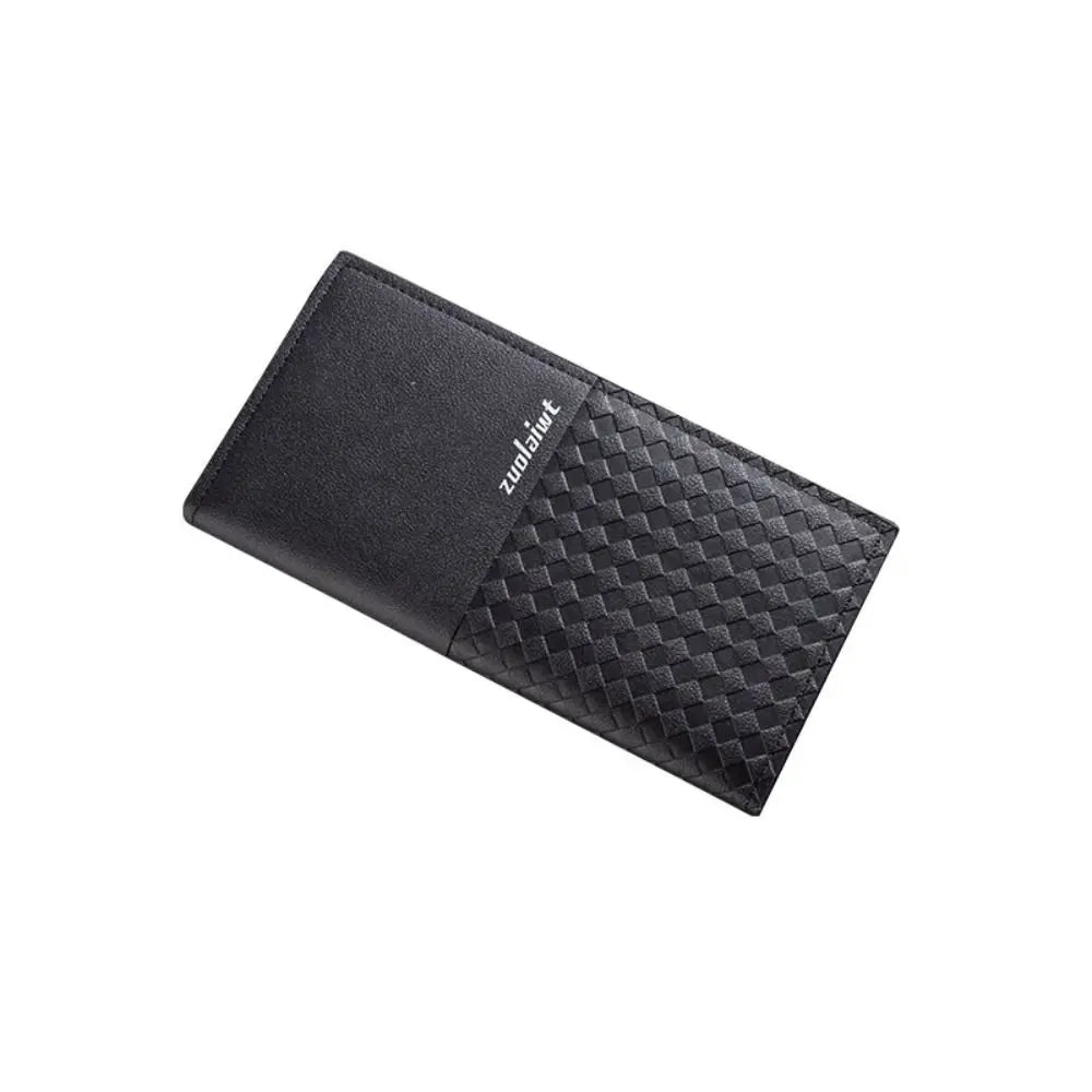 New PU Leather Long Wallet Multiple Slots Thin Men Wallet Coin Purse Men