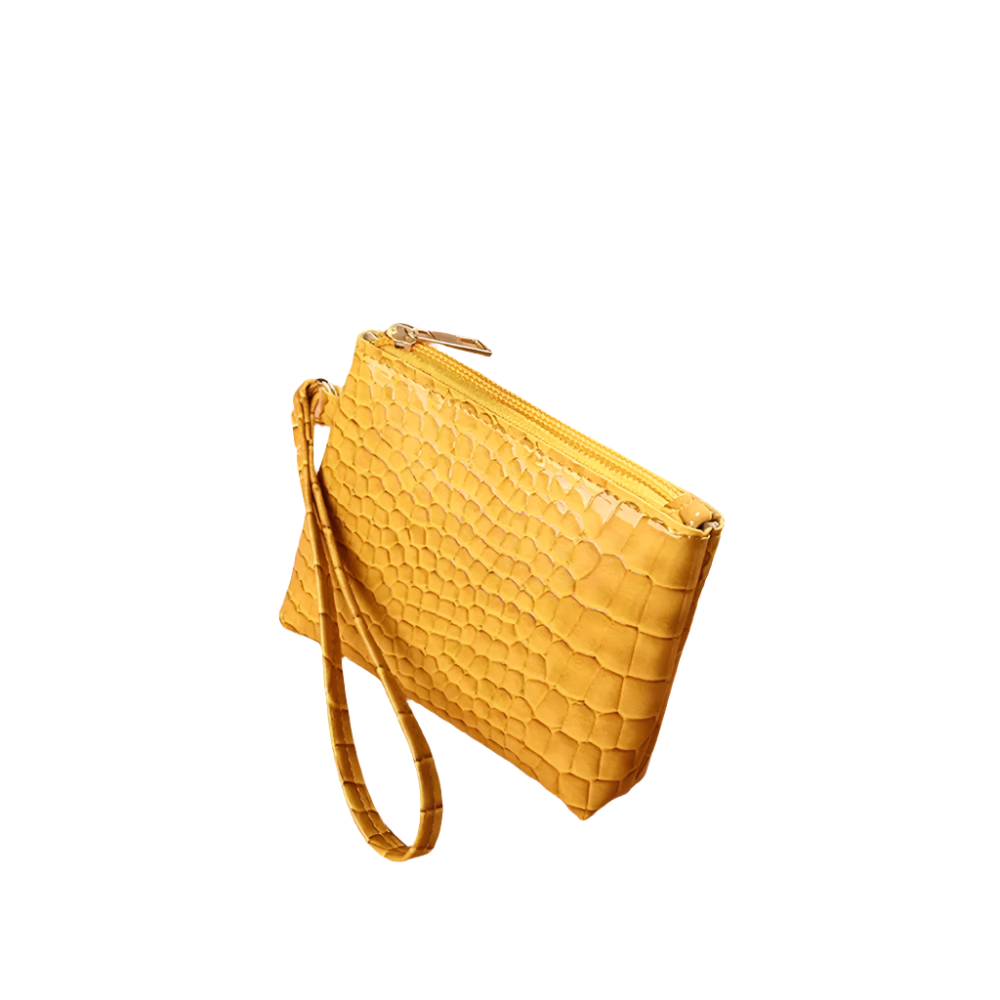 New Mini Women's Wallet Crocodile Pattern Short Zipper Wrist Small Coin Bag Fashion Pu Leather Ladies Card Holder Coin Purse