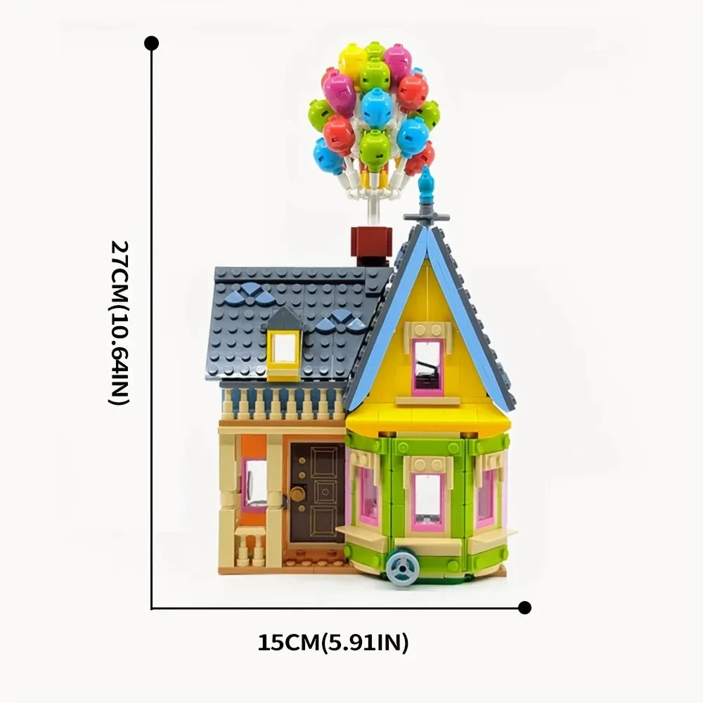 598PCS Creative Balloon Flying Up House Building Blocks Movie of Up MOC Construction Bricks Set Gift Toys For Kids Children