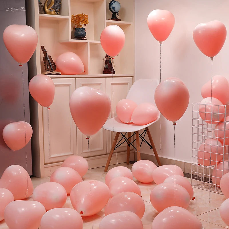 12Inch Heart shape Balloons Love Inflatable Air Helium Balloon room Day Marriage Wedding Birthday Party Decor Supplies
