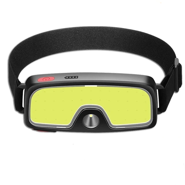 Hemasa Powerful COB Headlamp Built in Battery Type-c Rechargeable Head Flashlight Outdoor Camping Fishing Waterproof Headlight