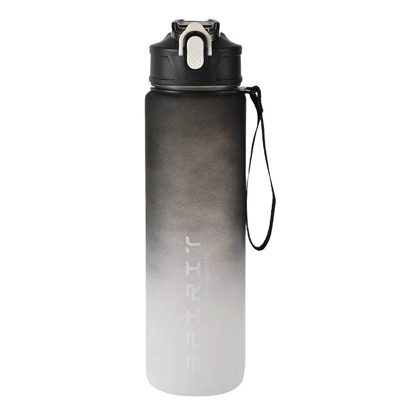 800ml/28oz Large Capacity Sports Water Bottle Leak Proof Colorful Plastic Cup Drinking Outdoor Travel Portable Gym Fitness Jugs