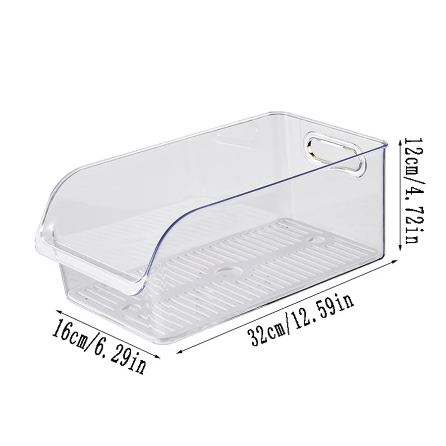 1PCS Home Refrigerator Organiser Fruit & Vegetable Drainer Refrigerator Storage Rack Cosmetic Storage Drink Storage Basket