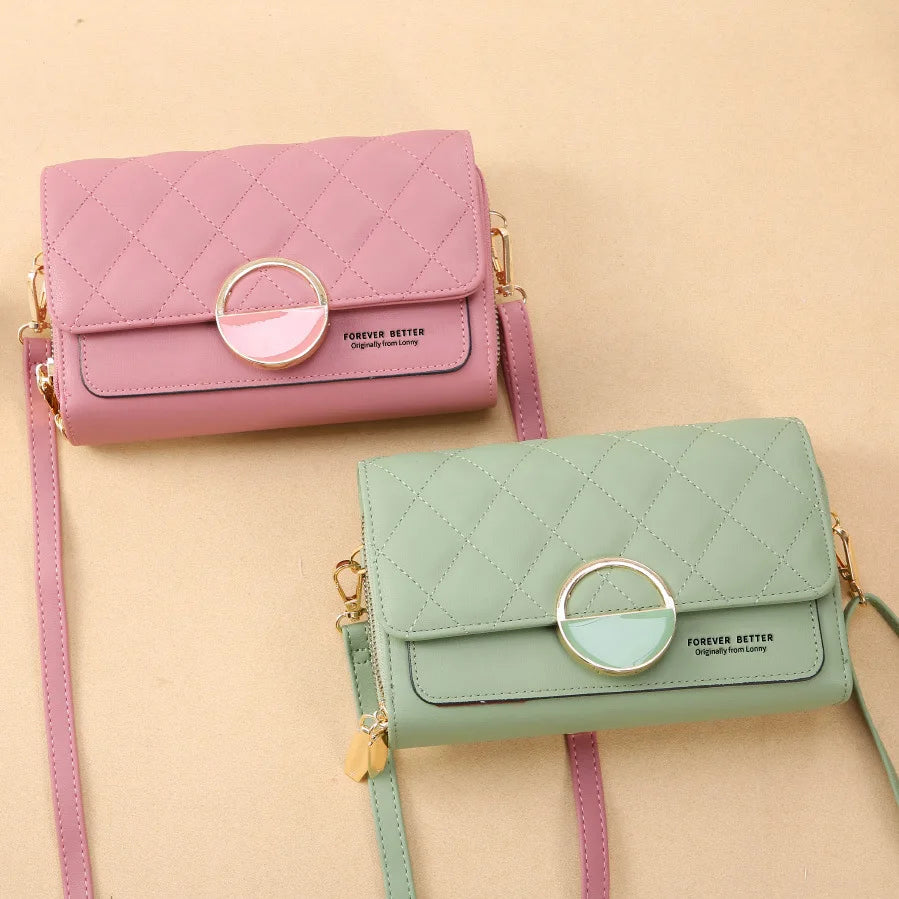 New Women Clutch Small Crossbody Shoulder Bag Cell Phone Zipper Pouch Lady Totes Coin Purse Card Holders Toiletry Beauty Case