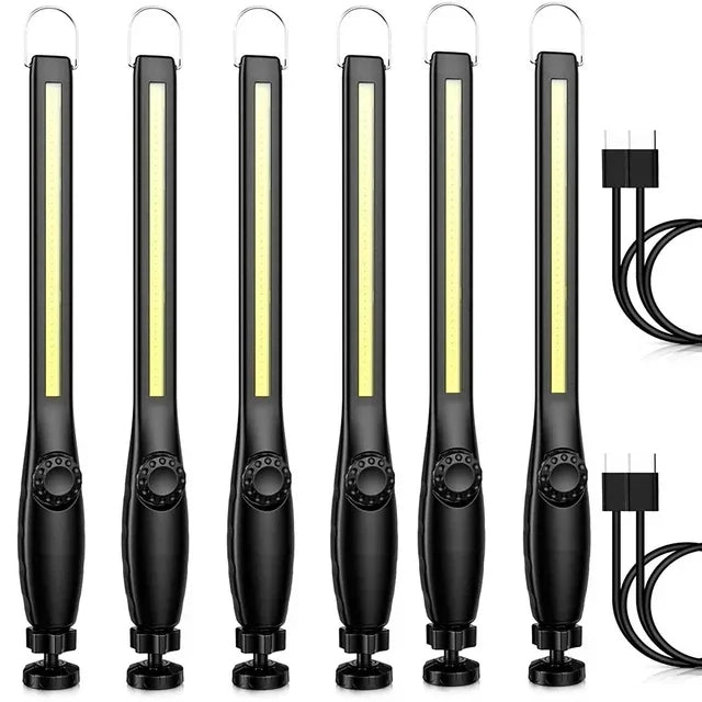 Hemasa 1-10pcs USB Rechargeable COB LED Flashlight Magnetic Work Light Hook Torch Portable Lantern Inspection Camping Car Repair Lamp