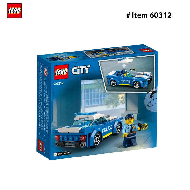 LEGO 60312 City Police Car Toy  for Kids 5 Plus Years Old with Officer Minifigure, Small Gift Idea, Car Chase Building Set