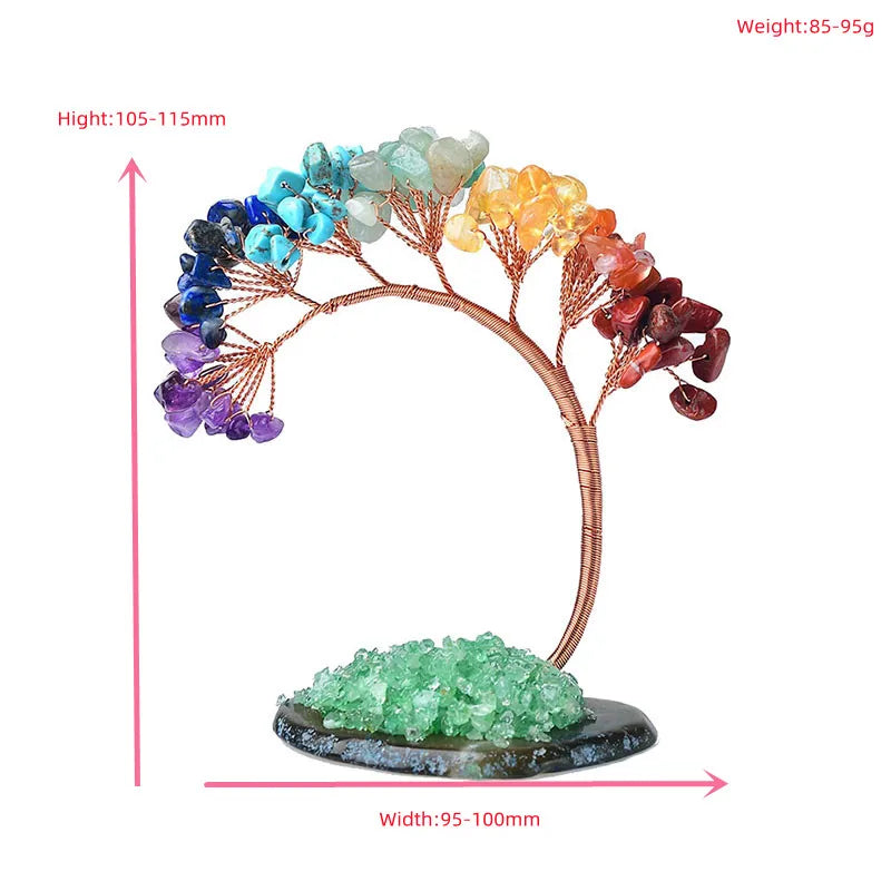 1PC Natural Colour Crystal Tree Specimen Agate Reiki Healing Home Decoration Ornaments Lucky Tree DIY gifts Souvenir Gift