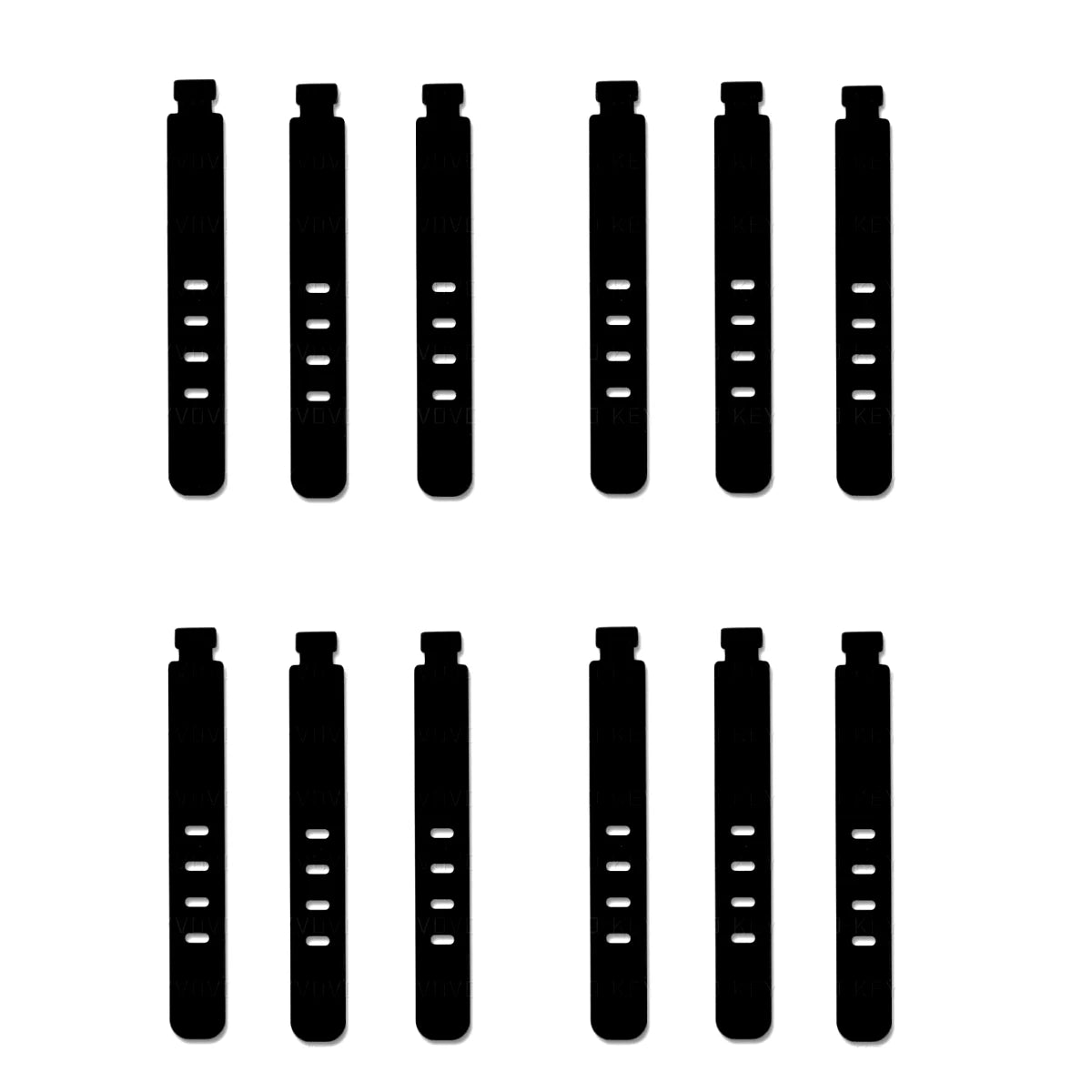 Tejesa 20/12 Pcs Cable Ties Cord Organizer Management Silicone Wire Holder Straps Zip Clips Reusable Tie Wraps Keeperwinder Rubber